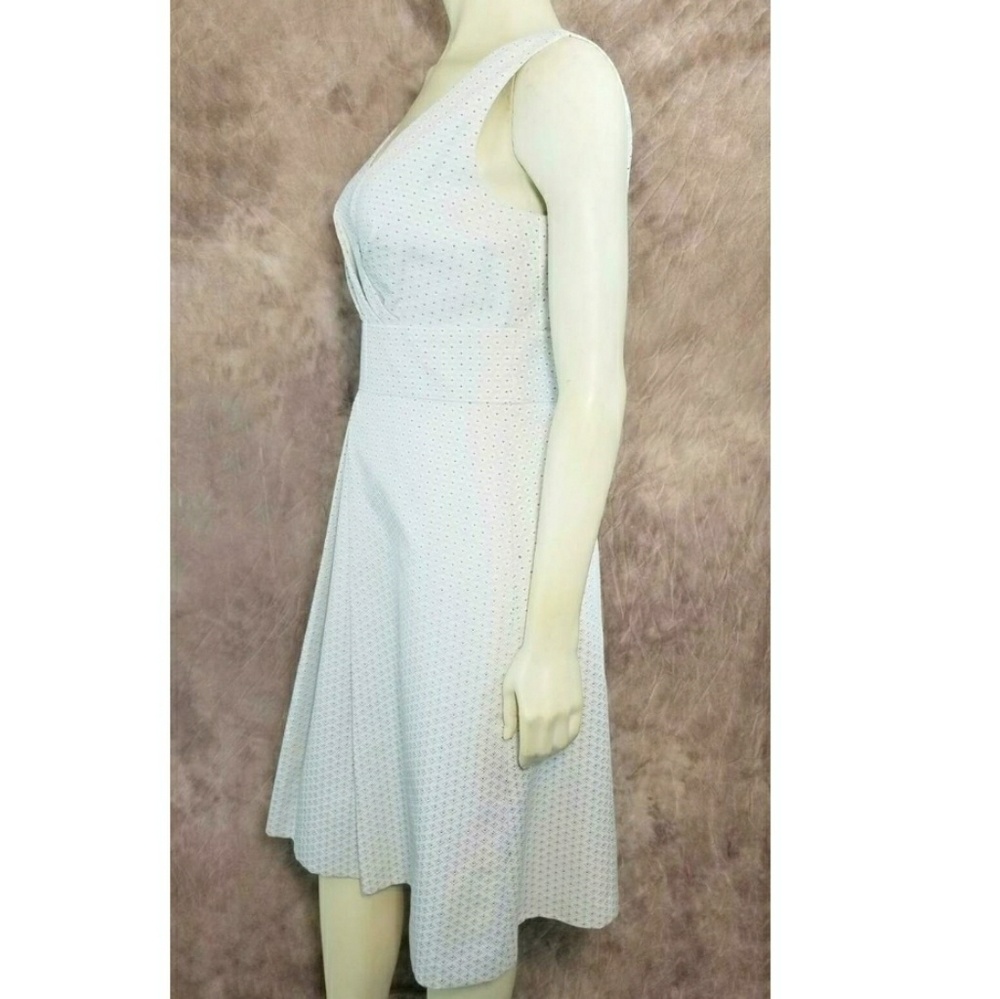 Talbots Pleated Geometric Pattern A-Line Dress - image 3